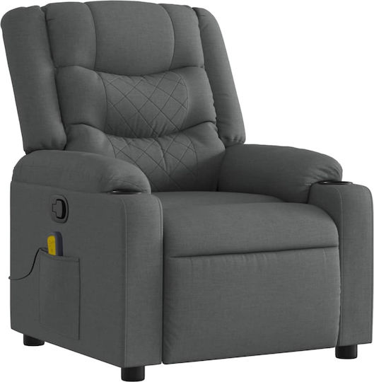 Relax Massage Armchair with Footstool Dark Grey 77x93x99cm