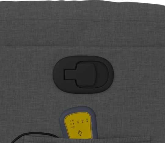 Relax Massage Armchair with Footstool Dark Grey 77x93x99cm