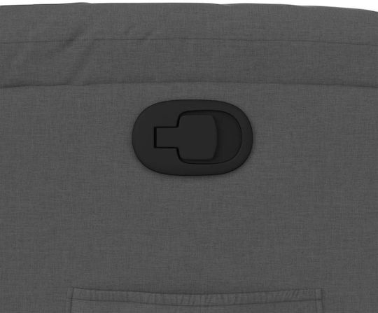 Relax Armchair with Footstool Dark Grey 77x95x99cm