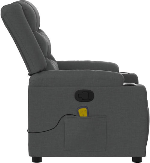 Relax Massage Armchair with Footstool Dark Grey 77x93x99cm