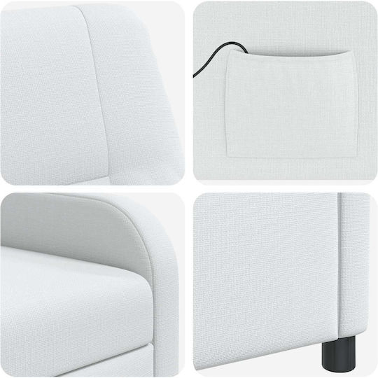 Relax mit Fußhocker 66x95x100cm Weiß Relax mit Fußhocker 66x95x100cm Weiß