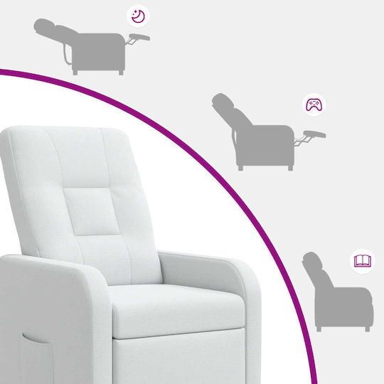 Πολυθρόνα Relax Massage με Υποπόδιο Λευκό 66x95x100cm