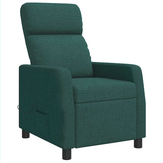 Πολυθρόνα Relax Massage Σκούρο Πράσινο 66x95x100cm