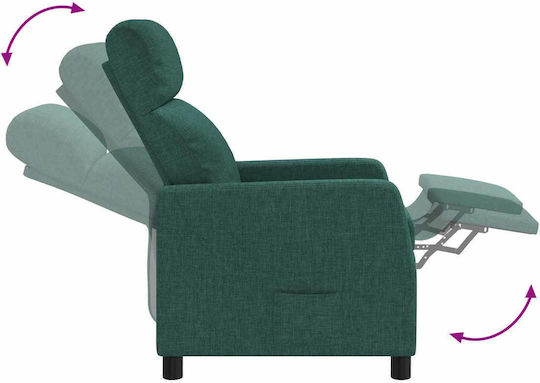 Πολυθρόνα Relax Massage Σκούρο Πράσινο 66x95x100cm