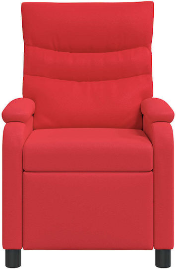 Πολυθρόνα Relax Massage από Δερματίνη Κόκκινο 66x95x100cm