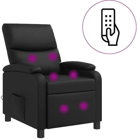 Πολυθρόνα Relax Massage Μαύρο 66x95x100cm