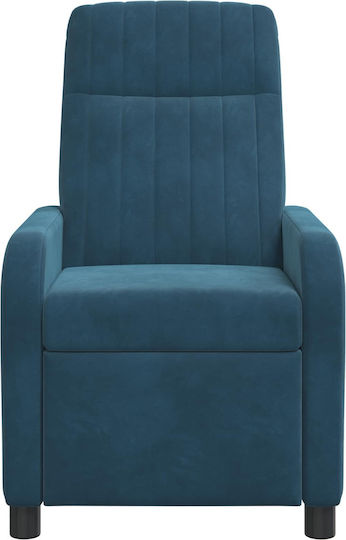 Πολυθρόνα Relax Massage Βελούδινη Μπλε 66x95x100cm