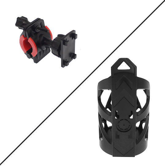 Adjustable Motorcycle Bicycle Bottle Cage Handlebar Mount Sh-3133 Black Red