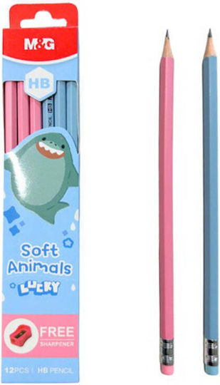 M&g Μολύβι Soft Animals 2 Σχέδια 1τμχ