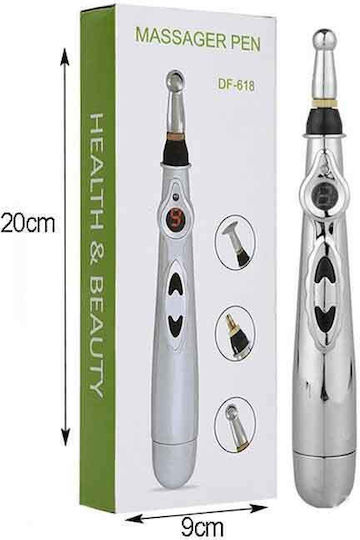 Meridian Massage Pen Στυλό Μασάζ Πιεσοθεραπείας για τον Αυχένα, την Πλάτη & τα Πόδια Κόκκινο