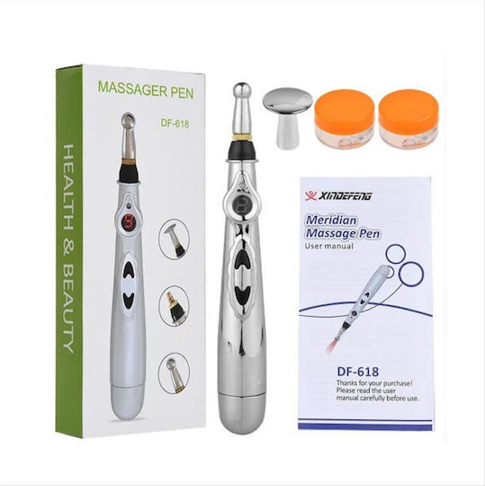 Meridian Massage Pen Στυλό Μασάζ Πιεσοθεραπείας για τον Αυχένα, την Πλάτη & τα Πόδια Κόκκινο