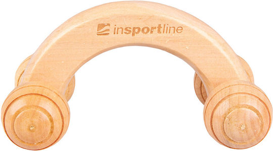 inSPORTline Ponteleano Holz Walze Massage für den Rücken Braun