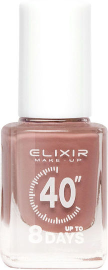 Elixir 40″ До 8 Дни Гланцов Дълготраен Лак За Нокти Бързо Съхнещ 225 Нюд Розов 13мл