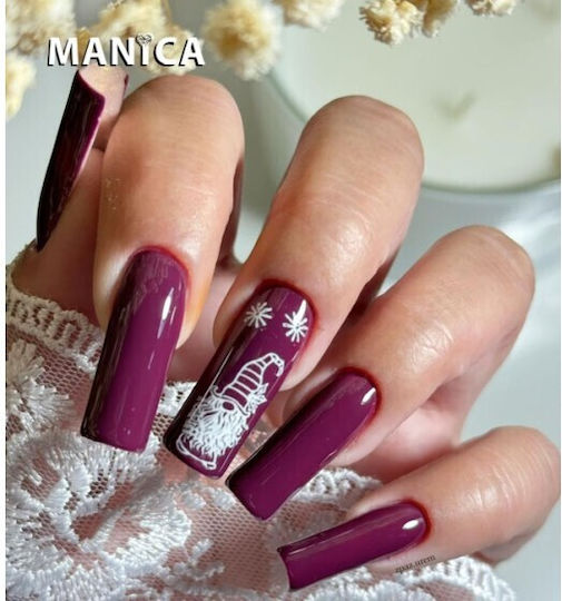 Manica Glossy Βερνίκι Νυχιών Μακράς Διαρκείας Berry Flame - 190 10ml
