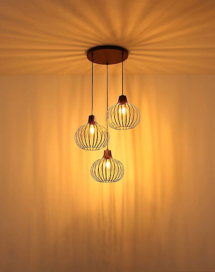 Globo Lighting Κρεμαστό Φωτιστικό Πορτοκαλί