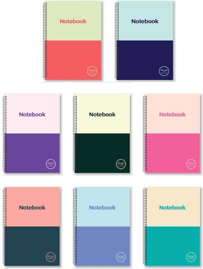 Shape Notebooks Spiral Heft Geregelt A4 90 Blätter 3 Themen 1Stück