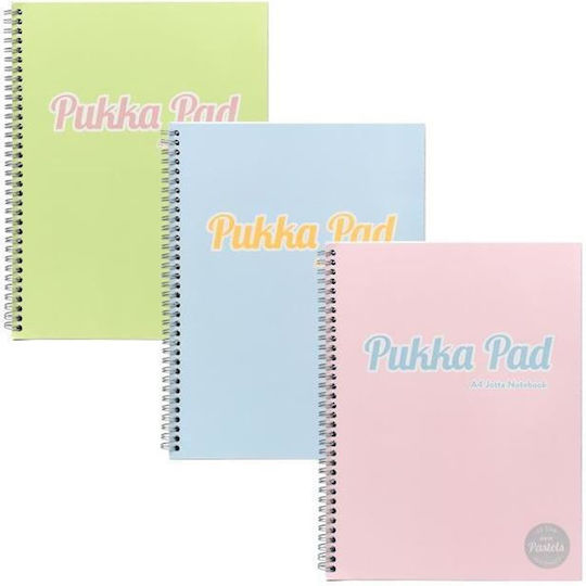 Pukka Pad Σπιράλ Τετράδιο Ριγέ Α4 200 Φύλλων Ροζ