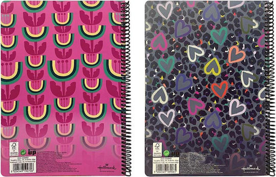 Hallmark Spiral Ruled Notebook A4 70 Paper Sheets 2 Subjects