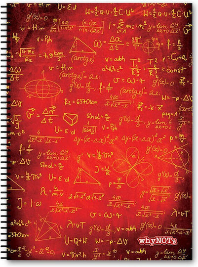 WhyNote Spiral Ruled Notebook B5 90 Paper Sheets 3 Subjects (Miscellaneous Designs)