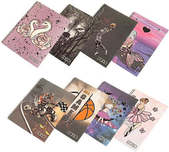 Polo Design Spiral Notebook A4 3 Subjects Moon 919004-8276