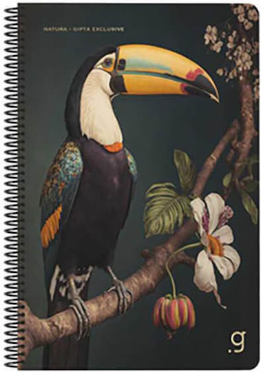 Gipta Spiral Ruled A4 Notebook 3 Subjects Natura (Miscellaneous Designs)