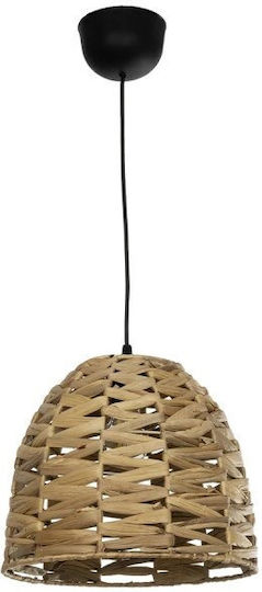 GloboStar Meka Pendant Light Beige Boho Bell with Socket E27 30x30x25cm