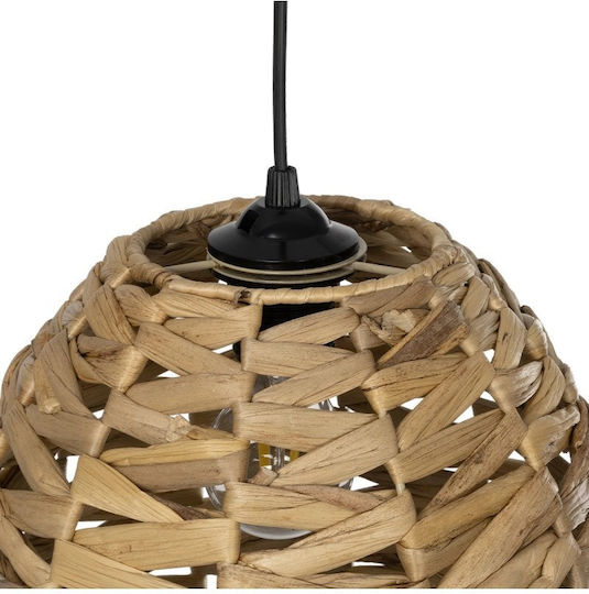 GloboStar Meka Pendant Light Beige Boho Bell with Socket E27 30x30x25cm