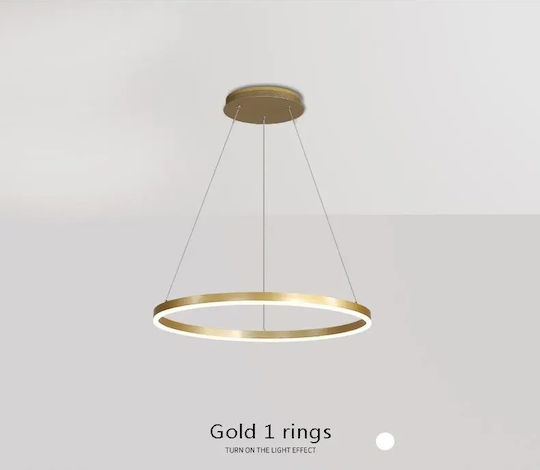 Home Lighting Κρεμαστό Φωτιστικό Χρυσό LED με Ρυθμιζόμενο Λευκό Φως 80x100x100εκ.