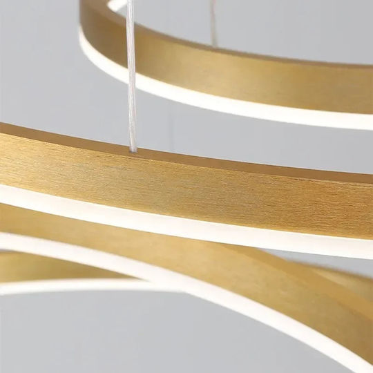 Home Lighting Κρεμαστό Φωτιστικό Χρυσό LED με Ρυθμιζόμενο Λευκό Φως 80x100x100εκ.