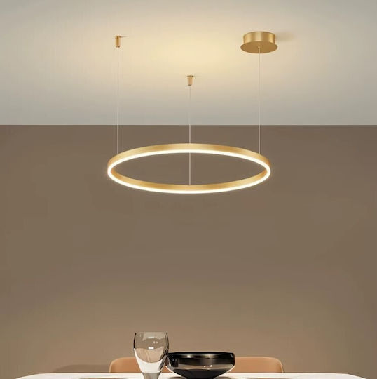 Home Lighting Κρεμαστό Φωτιστικό Χρυσό LED με Ρυθμιζόμενο Λευκό Φως 80x100x100εκ.