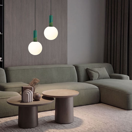 Zambelis Lights Κρεμαστό Φωτιστικό Πράσινο 20x20εκ. Zambelis Lights Κρεμαστό Φωτιστικό Πράσινο 20x20εκ.