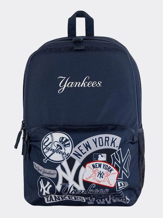 New Era New York Yankees School Backpack with Water Bottle Holder Blue 17L 32 x 12 x 43cm