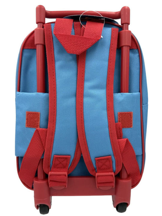 Spiderman School Bag Trolley Kindergarten Blue