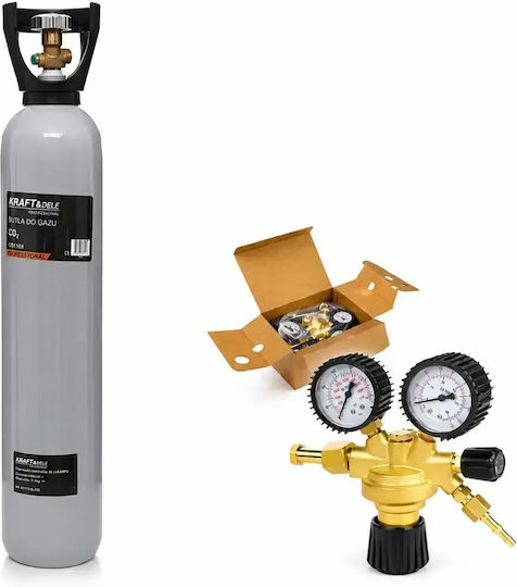 Co2 Schweißset Kraft&Dele 8l Zylinder + Argon Co2 Regler Top18301822
