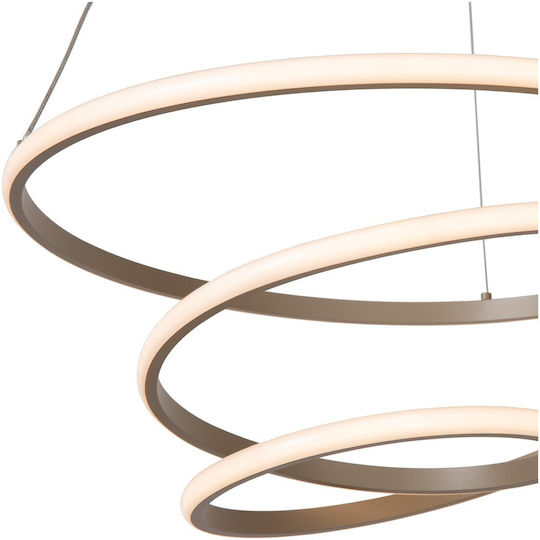 Lucide Lightning Espiral Κρεμαστό Φωτιστικό Καφέ LED με Ρυθμιζόμενο Λευκό Φως
