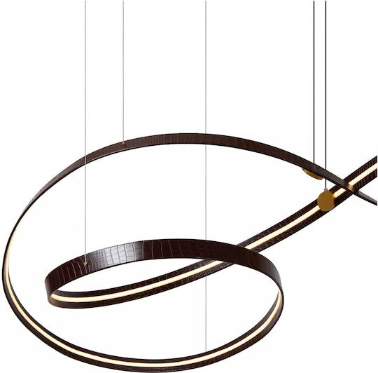 Lucide Lightning Slalom Κρεμαστό Φωτιστικό Καφέ LED με Ρυθμιζόμενο Λευκό Φως