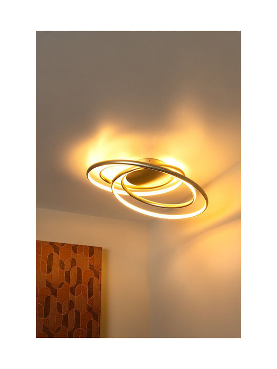 Lucide Lightning Sardana Πλαφονιέρα Οροφής Χρυσή με Ενσωματωμένο LED