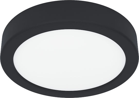 Eglo Bathroom Ceiling Light 16.6 cm Black with Integrated LED