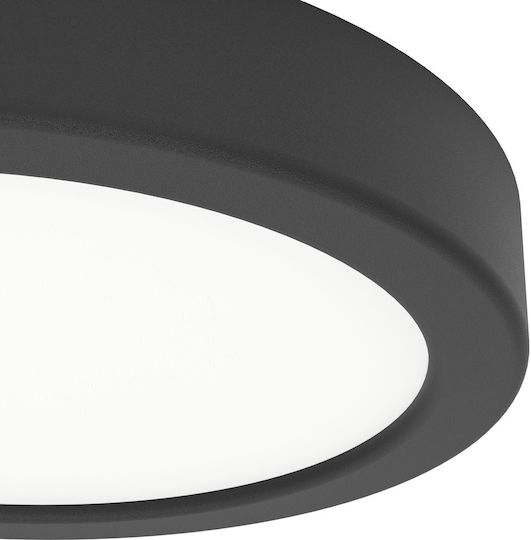 Eglo Bathroom Ceiling Light 16.6 cm Black with Integrated LED