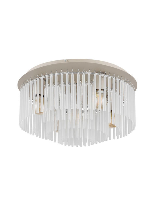 Globo Lighting Таванно Осветително Тяло Бежово с Цокъл E27