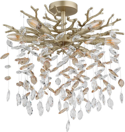 Globo Lighting Luminiță De Tavan Montată Auriu Cu Bază De Bec E14
