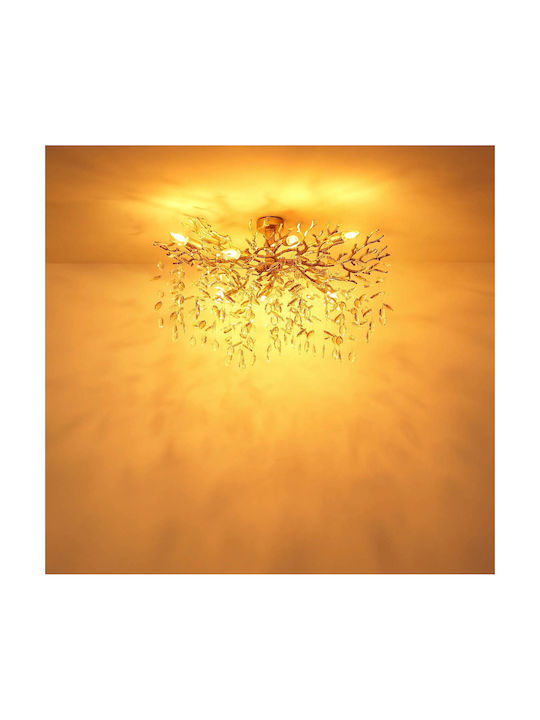 Globo Lighting Luminiță De Tavan Montată 85cm Auriu Cu Bază De Bec E14