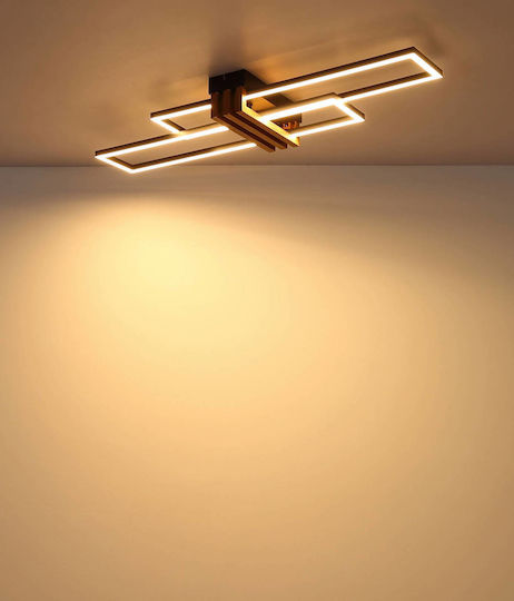 Globo Lighting Πλαφονιέρα Οροφής 80εκ. Μαύρη με Ενσωματωμένο LED
