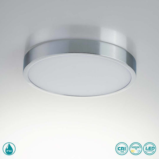 Fan Europe Domo Plafonieră de Tavan Baie 24buc Argintiu cu LED Integrat
