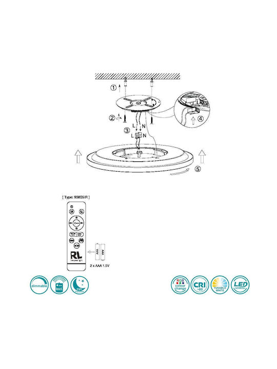 Trio Lighting Plafonieră de Tavan 29buc Albă cu LED Integrat și Telecomandă