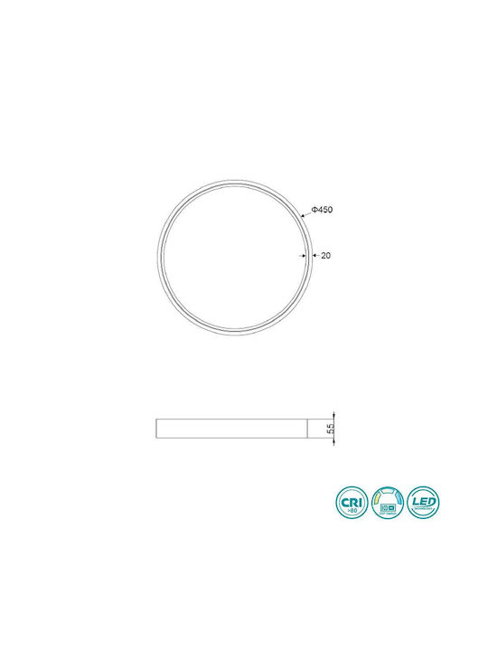 Trio Lighting Таванно осветление 45бр Жълта с Вграден LED