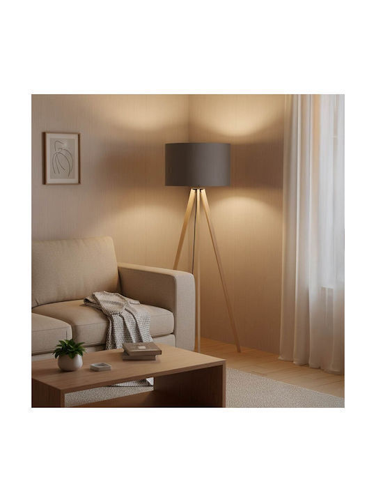 Pakketo PWL-1060 Stehleuchte H140xB38cm. mit Fassung für Lampe E27 Gray