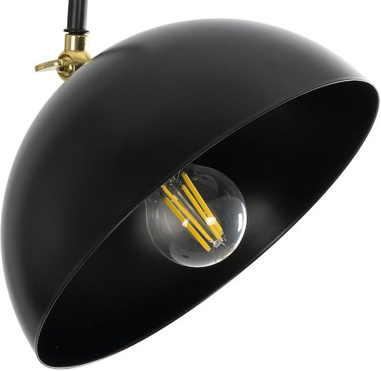 GloboStar Snake Floor Lamp H151xW28cm. with Socket for Bulb E27 Black