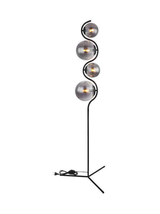 Globo Lighting Подова Лампа В160xД66см. с Цокъл за Крушка E14 Черен