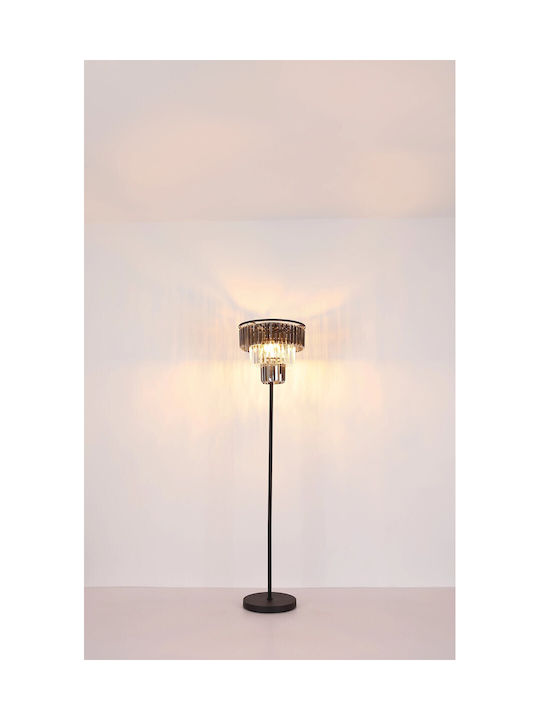 Globo Lighting Подова Лампа В160xД40см. с Цокъл за Крушка E27 Черен